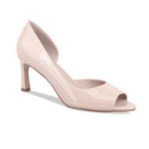 Giani Bernini Valorr Peep Toe d'Orsay Pumps – Clay Nude Patent – Size 9 NWT